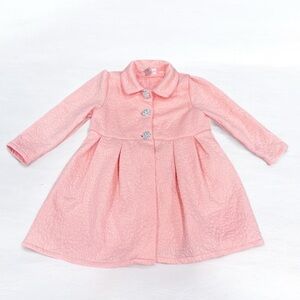 ❄️ Little Lass Pink Pea Coat for Kids
